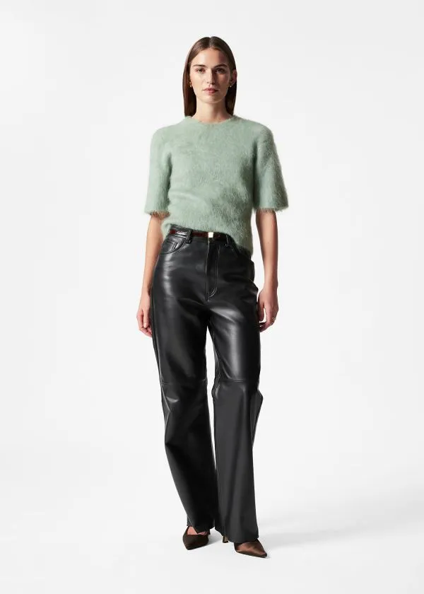 Women Knitwear and Other Stories BrushedKnit TShirt Green