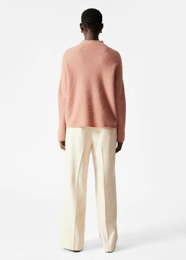 Women Knitwear and Other Stories HighNeck AlpacaKnit Jumper Orange