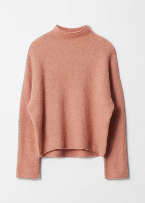 Women Knitwear and Other Stories HighNeck AlpacaKnit Jumper Orange