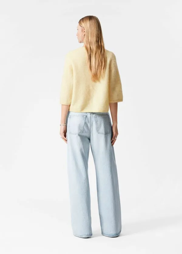 Women Knitwear and Other Stories Knitted MohairBlend Cardigan Yellow