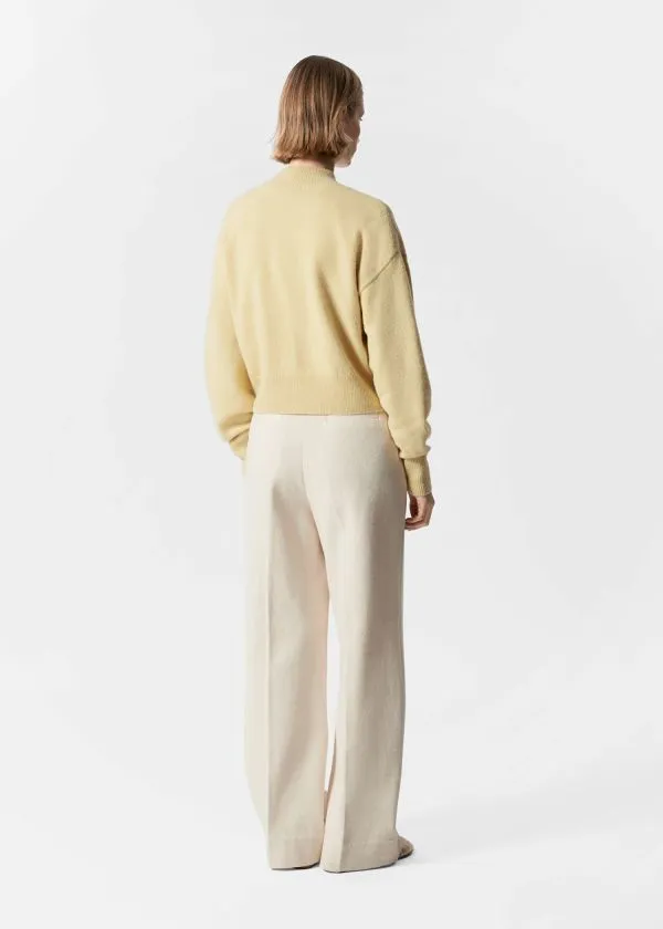 Women Knitwear and Other Stories Mock Neck Jumper Light Yellow