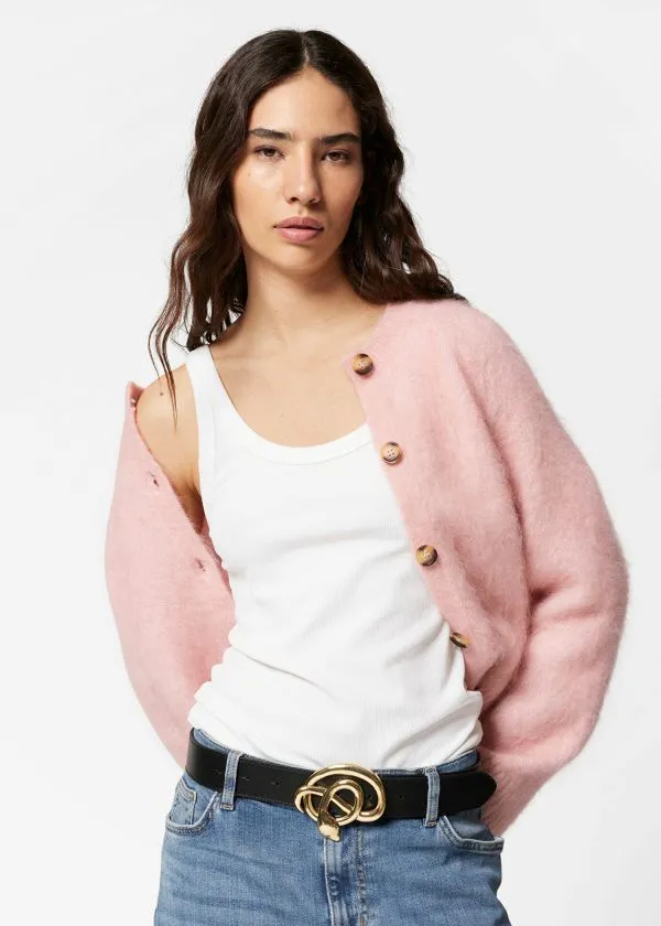 Women Knitwear and Other Stories MohairBlend Knit Cardigan Peach