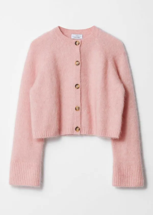 Women Knitwear and Other Stories MohairBlend Knit Cardigan Peach