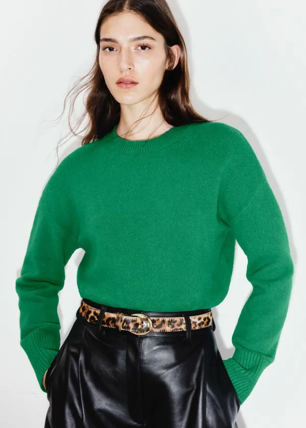 Women Knitwear and Other Stories Relaxed Knit Jumper Green