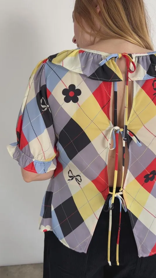 Women Leia Ruffle Blouse Cirque Argyle Lisa Says Gah Tops