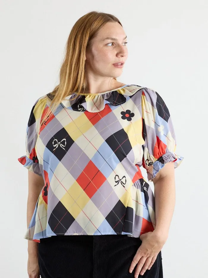 Women Leia Ruffle Blouse Cirque Argyle Lisa Says Gah Tops