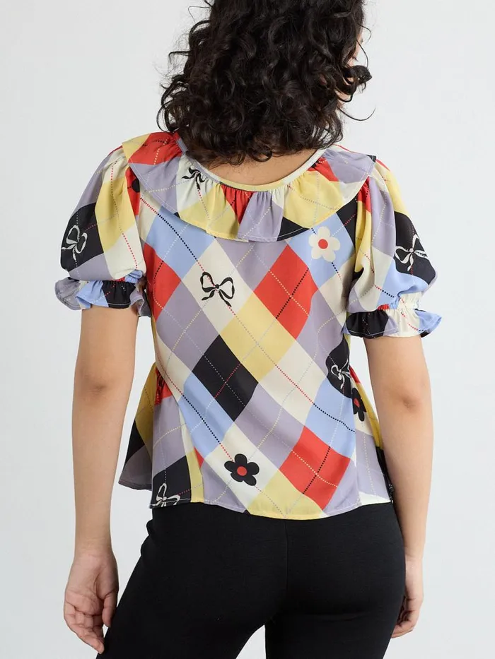 Women Leia Ruffle Blouse Cirque Argyle Lisa Says Gah Tops