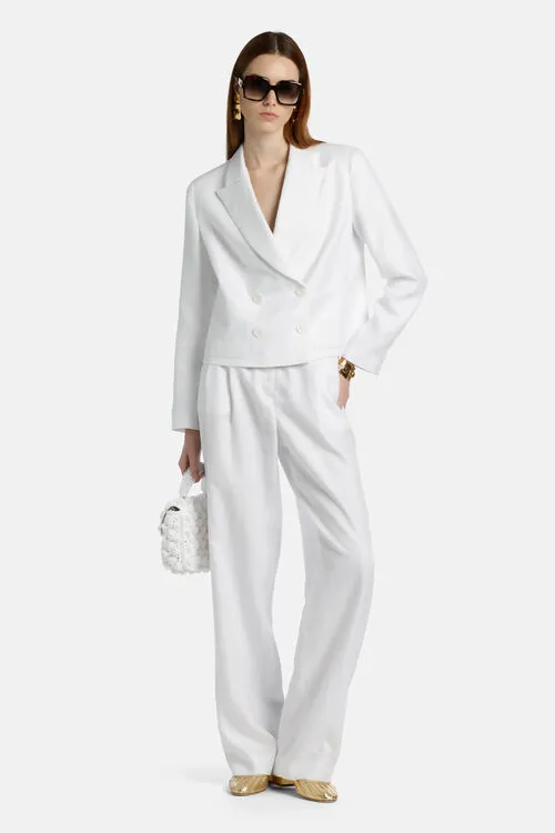 Women Luisa Spagnoli Venasca Venasca White Jackets and Blazers