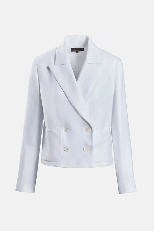 Women Luisa Spagnoli Venasca Venasca White Jackets and Blazers