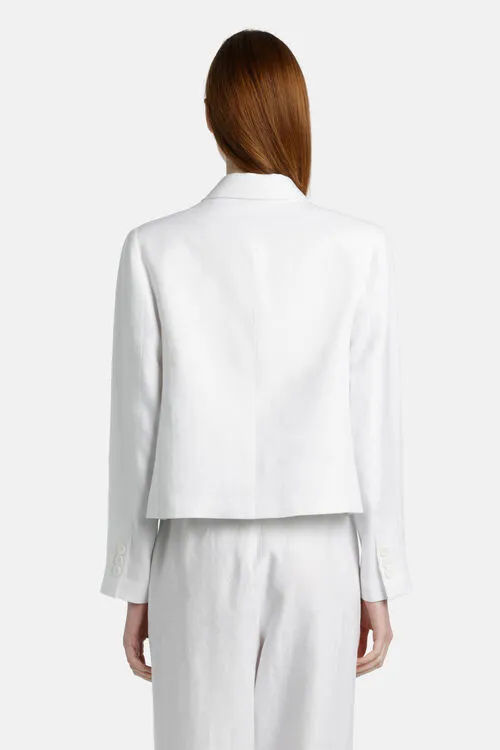 Women Luisa Spagnoli Venasca Venasca White Jackets and Blazers