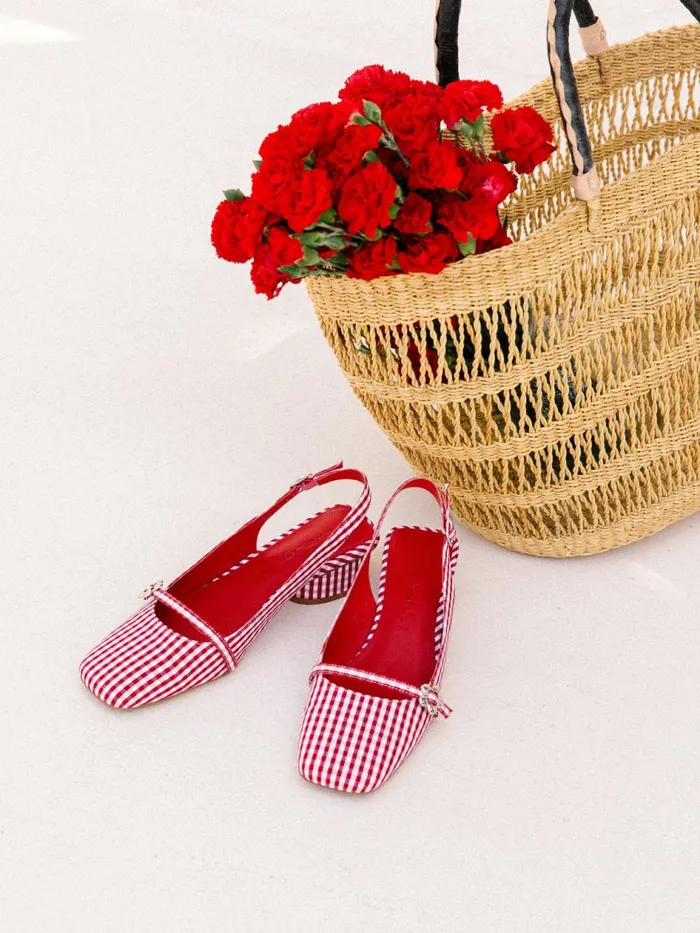 Women Mackie Heel Pomodoro Gingham Lisa Says Gah Heels