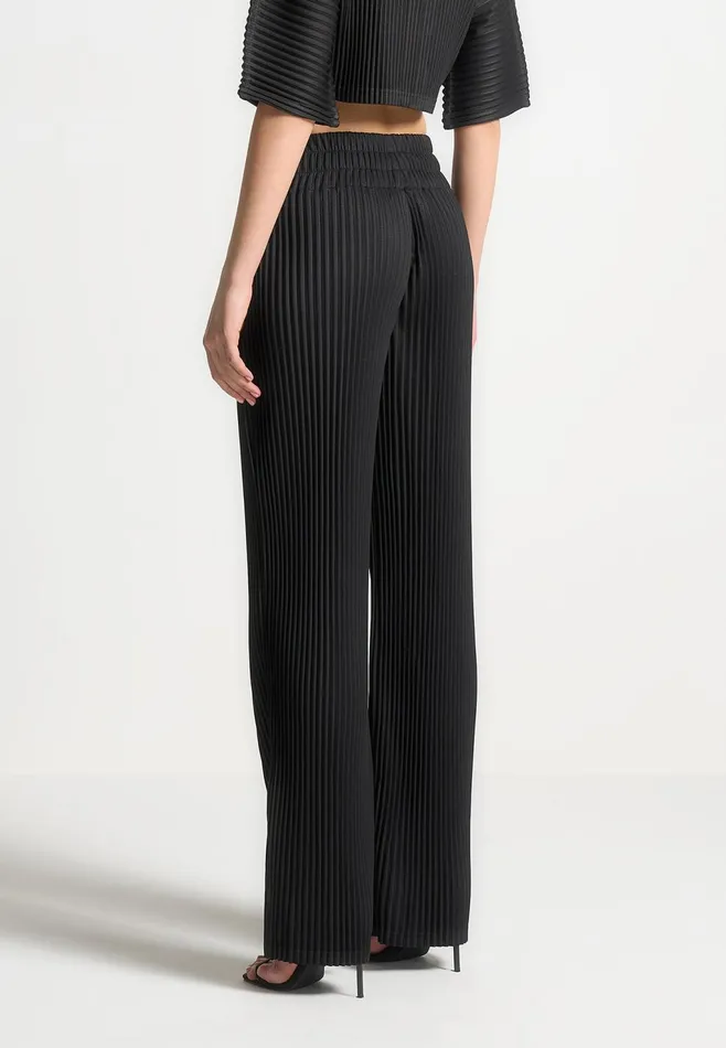 Women Manire De Voir Pleated Trousers Black