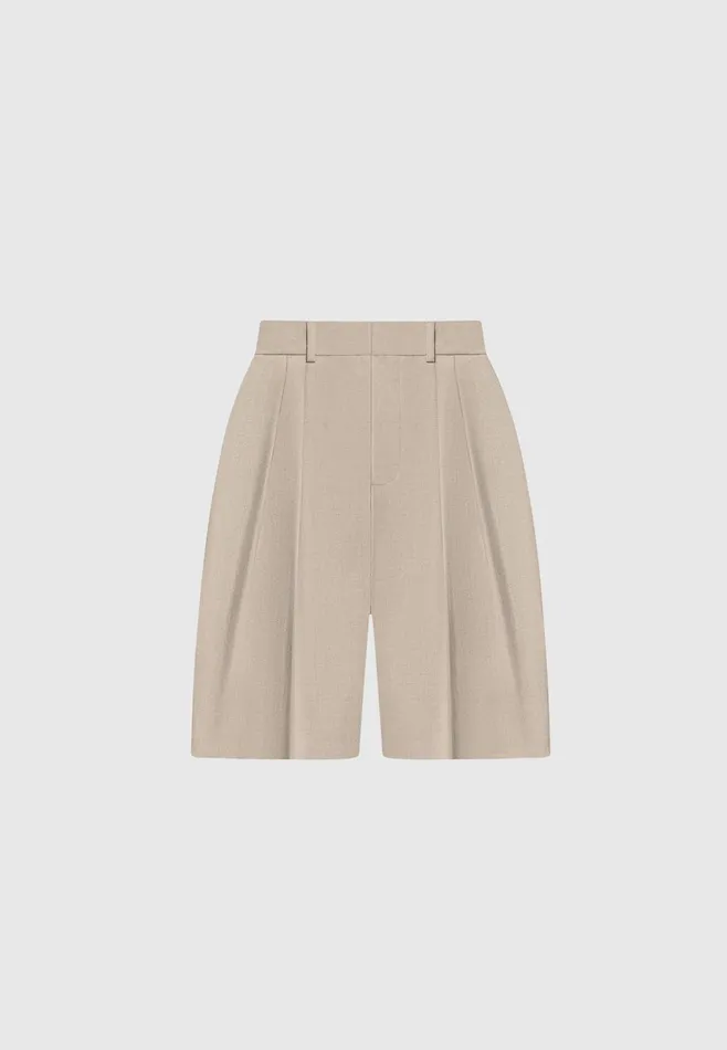 Women Manire De Voir Tailored City Shorts Taupe
