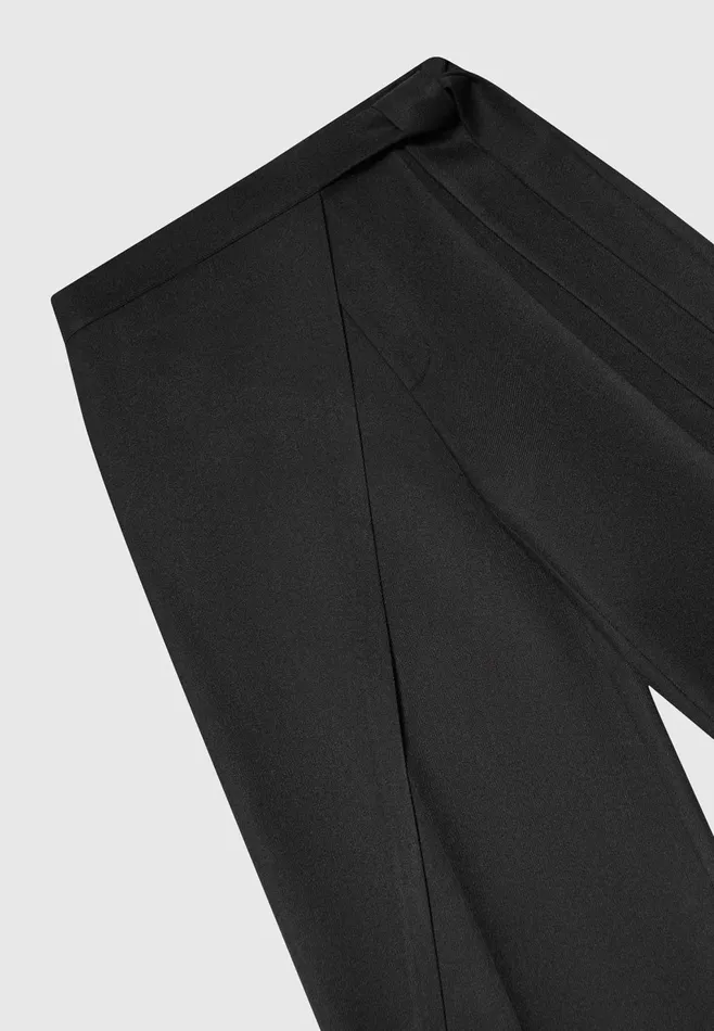 Women Manire De Voir Tailored Wrap Trousers With Tie Black
