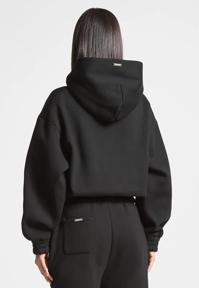Women Manire De Voir ternelle Eiffel Embossed Hoodie Black