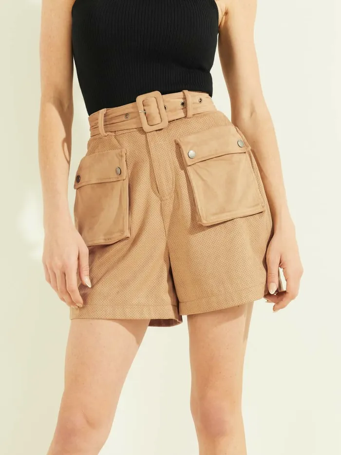Women Mariangela Shorts Wet Sand Bottoms GUESS