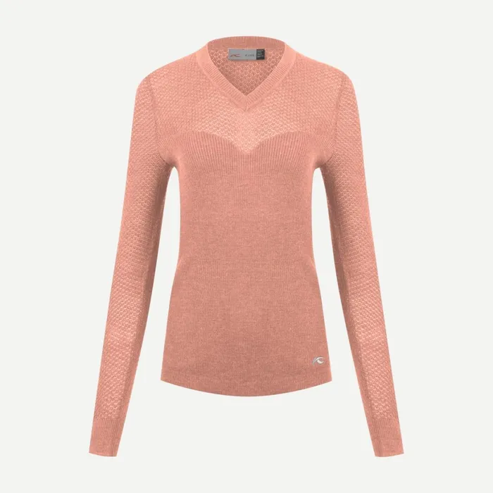 Women Martha VNeck Pullover Melon KJUS Midlayers and Sweaters