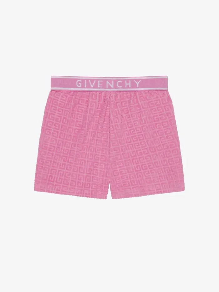 WomenMen Baby 1 Month To 3 Years Givenchy Bermuda Shorts In 4G Cotton Towelling Jacquard Pink