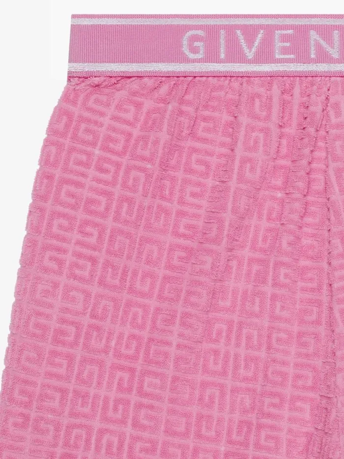 WomenMen Baby 1 Month To 3 Years Givenchy Bermuda Shorts In 4G Cotton Towelling Jacquard Pink
