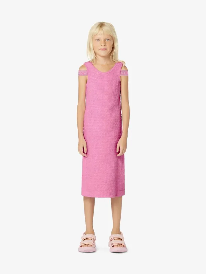WomenMen Baby 1 Month To 3 Years Givenchy Tank Dress In 4G Cotton Towelling Jacquard Pink WomenMen Baby 1 Month To 3 Years Givenchy Tank Dress In 4G Cotton Towelling Jacquard Pink