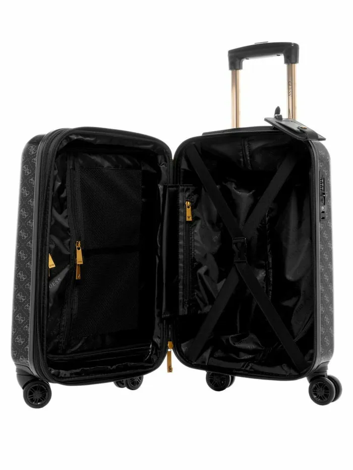 WomenMen Handbags GUESS Jesco 188243 8Wheel Suitcase Coal Multi WomenMen Handbags GUESS Jesco 188243 8Wheel Suitcase Coal Multi