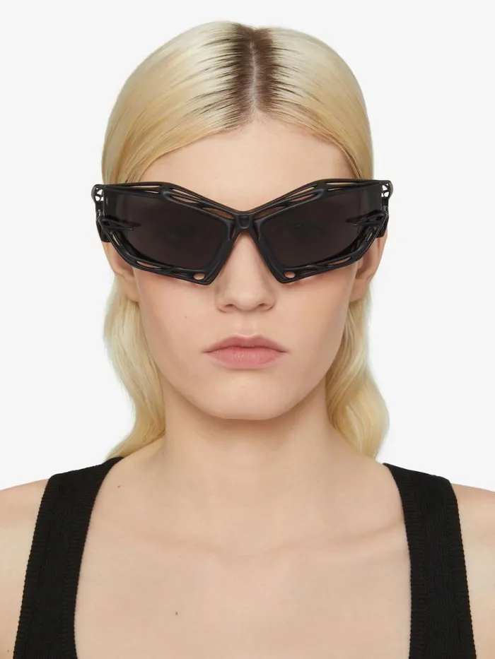 WomenMen Sunglasses Givenchy Giv Cut Cage Unisex Sunglasses In Nylon Black
