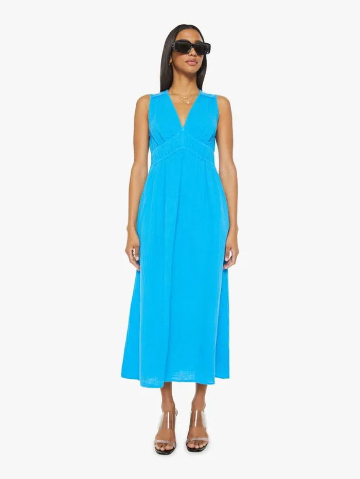 Women Mother Denim Arwen Dress Azure Glow