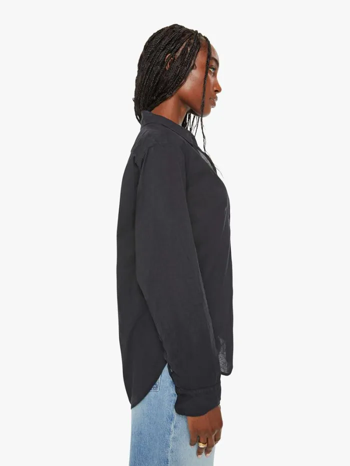 Women Mother Denim Beau Shirt Black