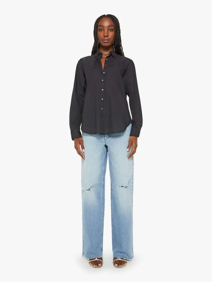 Women Mother Denim Beau Shirt Black