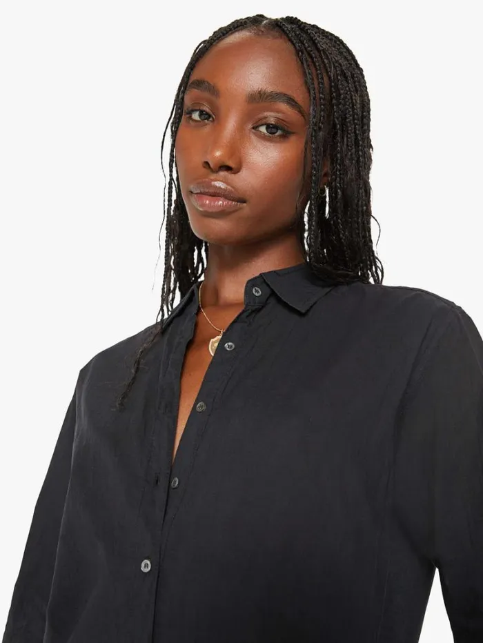 Women Mother Denim Beau Shirt Black