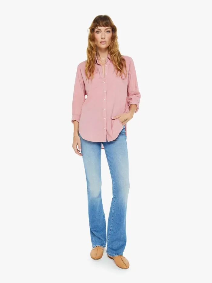 Women Mother Denim Beau Shirt Rose Petal Women Mother Denim Beau Shirt Rose Petal