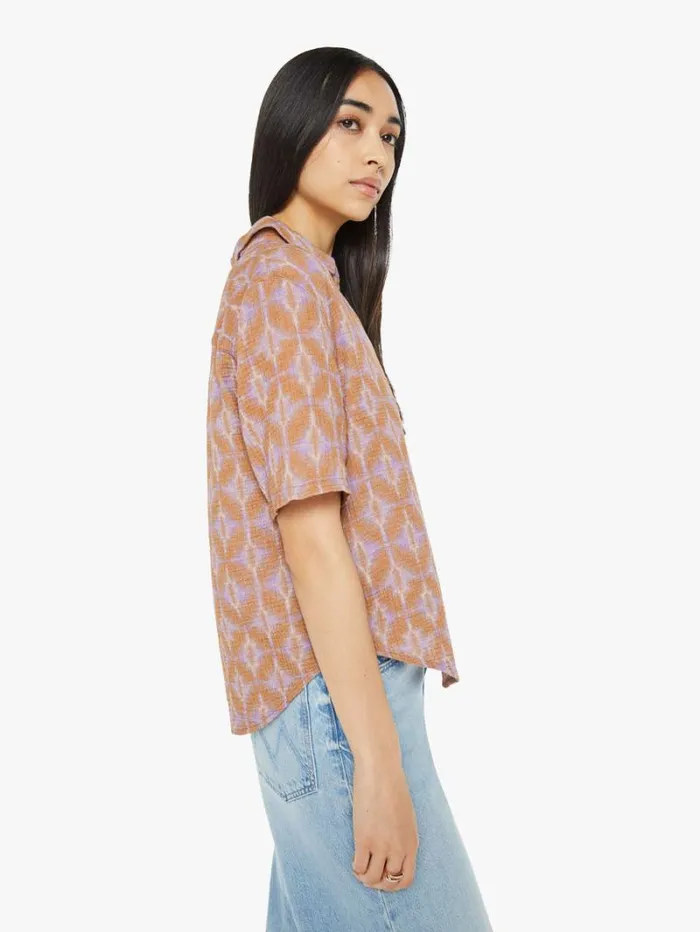 Women Mother Denim Decker Top Terra Twinkle