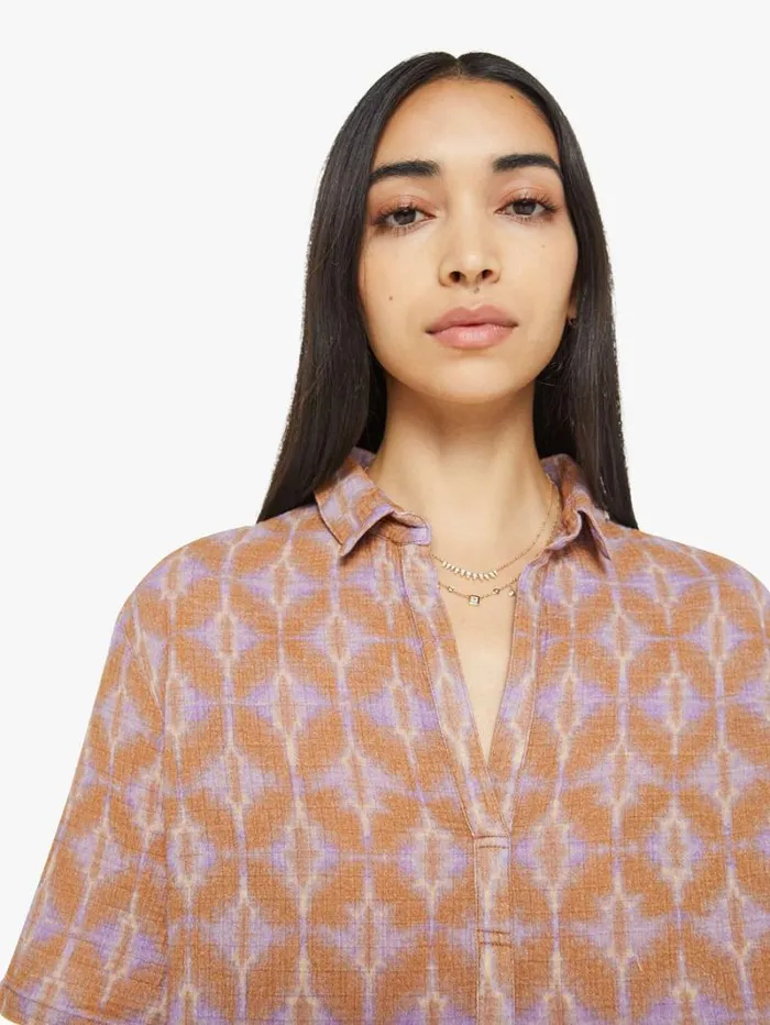 Women Mother Denim Decker Top Terra Twinkle