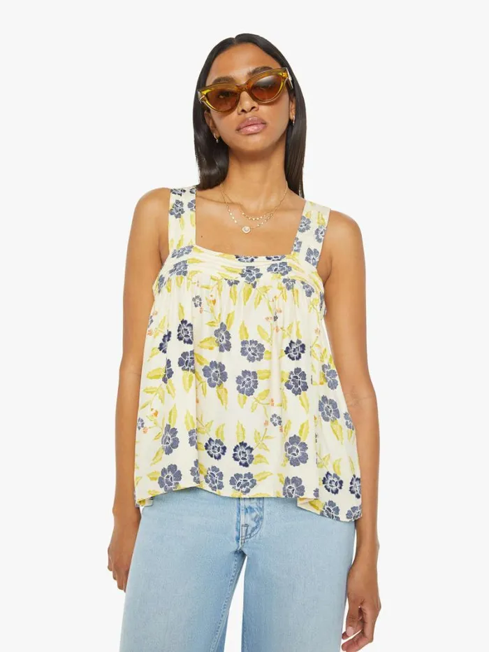 Women Mother Denim Jasmine Top Prairie Indigo