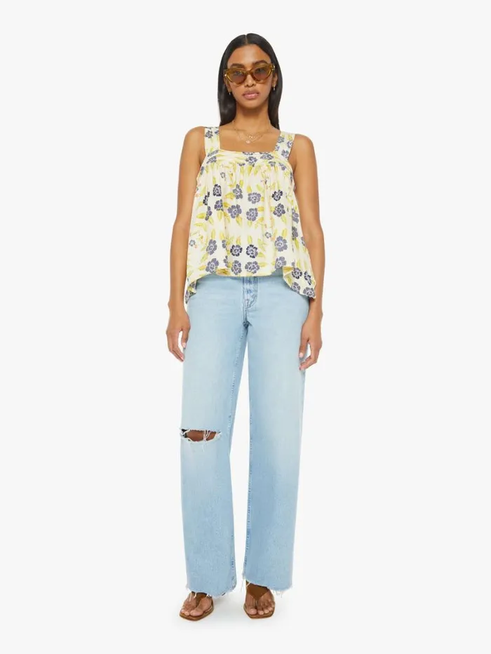 Women Mother Denim Jasmine Top Prairie Indigo