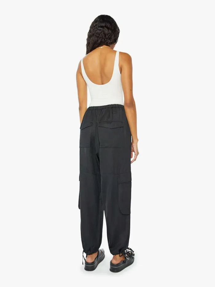 Women Mother Denim Joline Cargo Pants Black