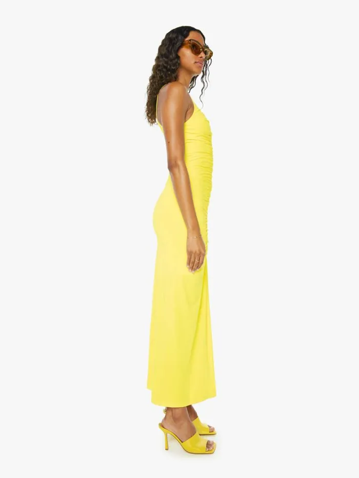 Women Mother Denim Mich Midi Dress Yellow
