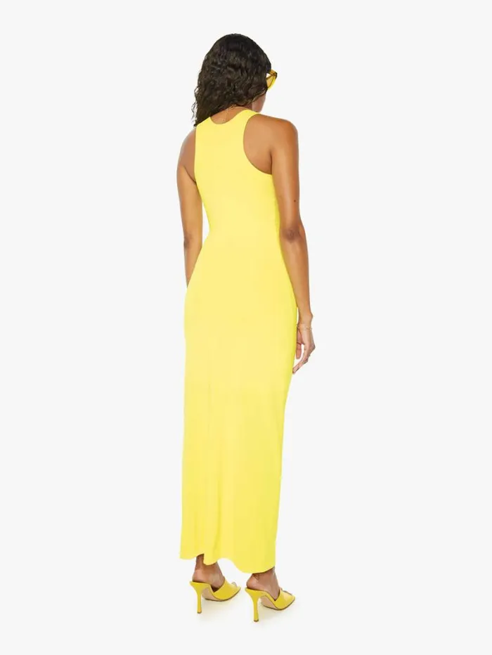 Women Mother Denim Mich Midi Dress Yellow