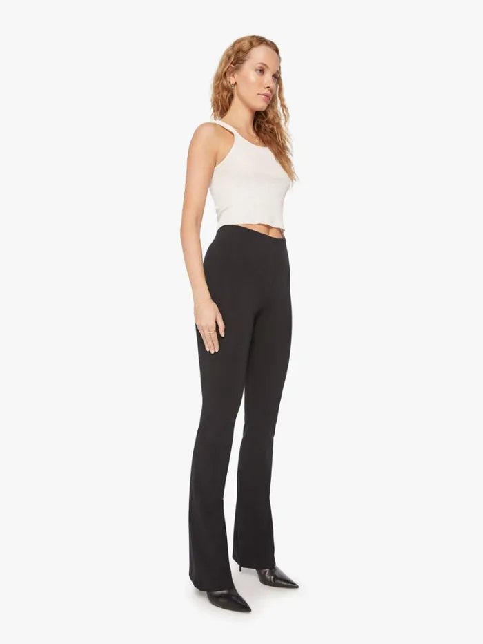 Women Mother Denim Micro Flare Black