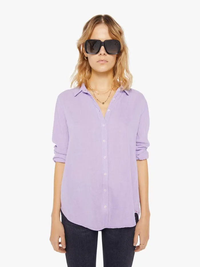 Women Mother Denim Scout Shirt Viola Voila