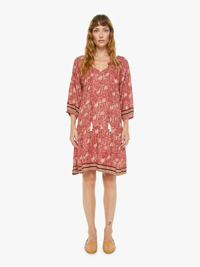 Women Mother Denim Stevie Dress Water Lily Terracotta