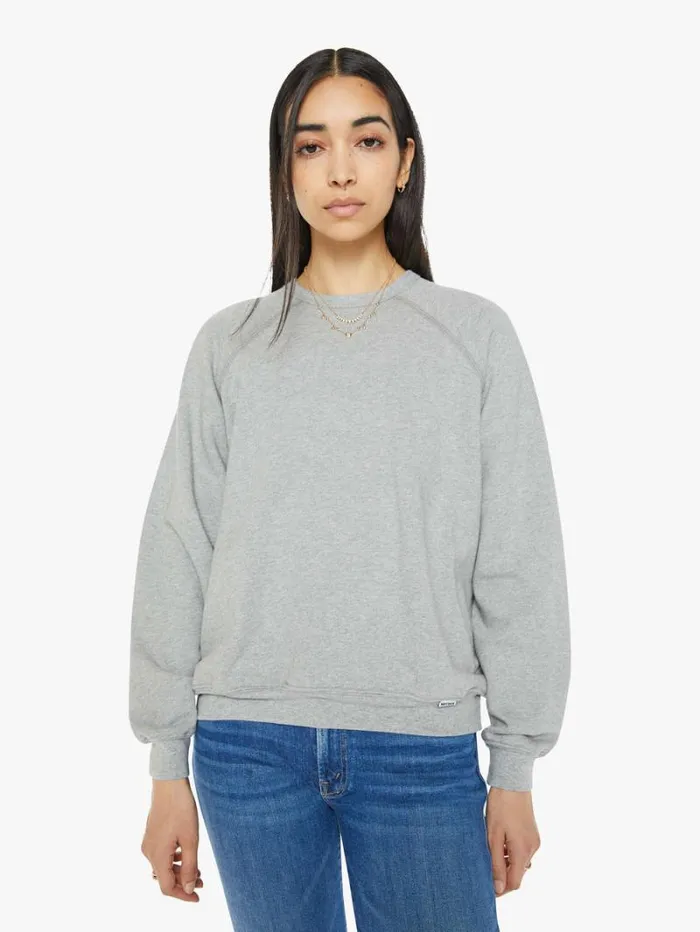 Women Mother Denim The Biggie Concert Heather Grey