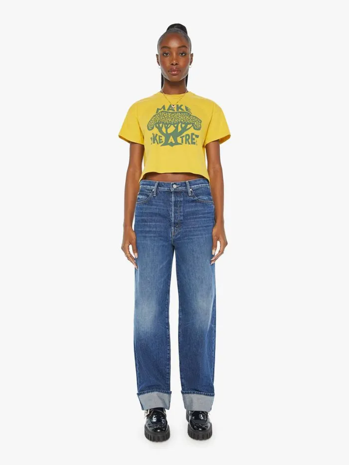 Women Mother Denim The Grab Bag Crop Tee Make Like A Tree