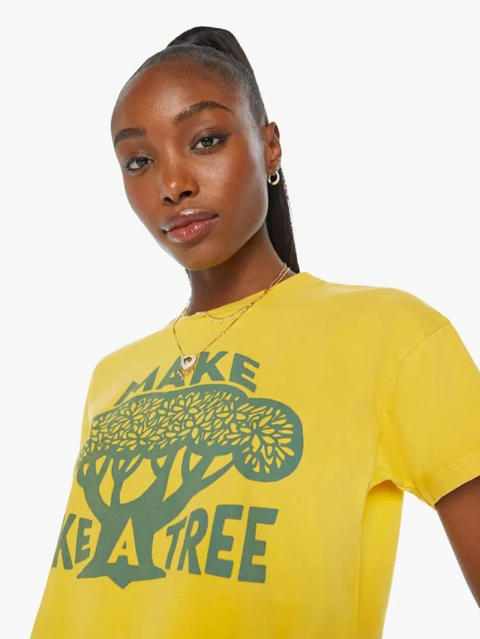 Women Mother Denim The Grab Bag Crop Tee Make Like A Tree