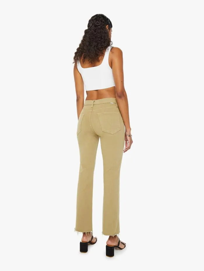 Women Mother Denim The Tripper Flood Fray Cedar