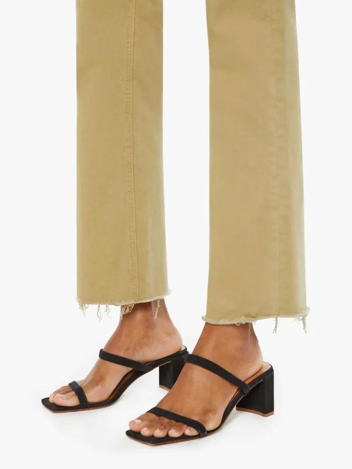 Women Mother Denim The Tripper Flood Fray Cedar