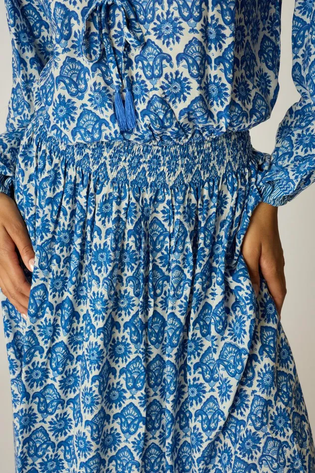 Women Natalie Martin Bottoms Bella Skirt Fleurdelis Blue