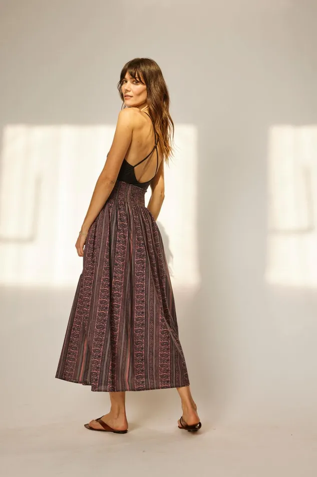 Women Natalie Martin Bottoms Bella Skirt Paisley Stripe Heather Women Natalie Martin Bottoms Bella Skirt Paisley Stripe Heather