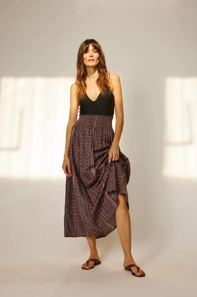 Women Natalie Martin Bottoms Bella Skirt Paisley Stripe Heather Women Natalie Martin Bottoms Bella Skirt Paisley Stripe Heather