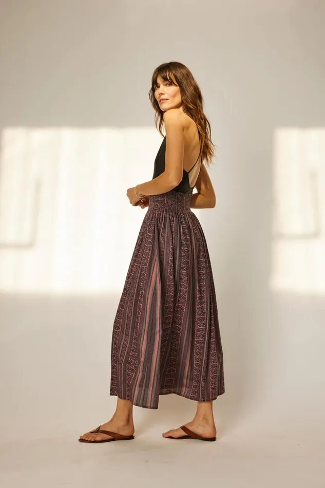 Women Natalie Martin Bottoms Bella Skirt Paisley Stripe Heather Women Natalie Martin Bottoms Bella Skirt Paisley Stripe Heather